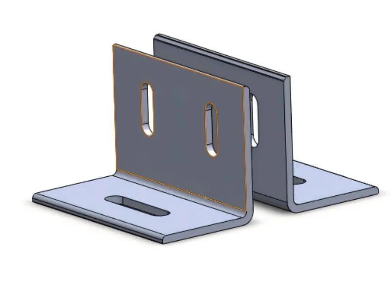 قاعدة شمسية فولاذية بفتحة مزدوجة